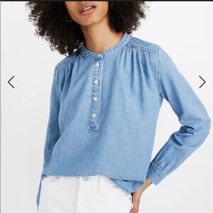Madewell Sky Blue Denim Top